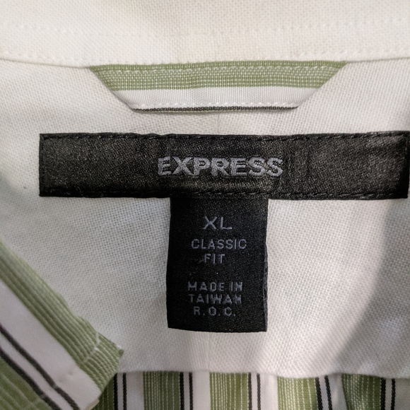 Express dress shirt green white size XL - Picture 4 of 4